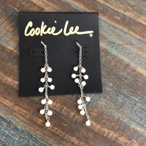 Cookie Lee Glass Pearl Earrings